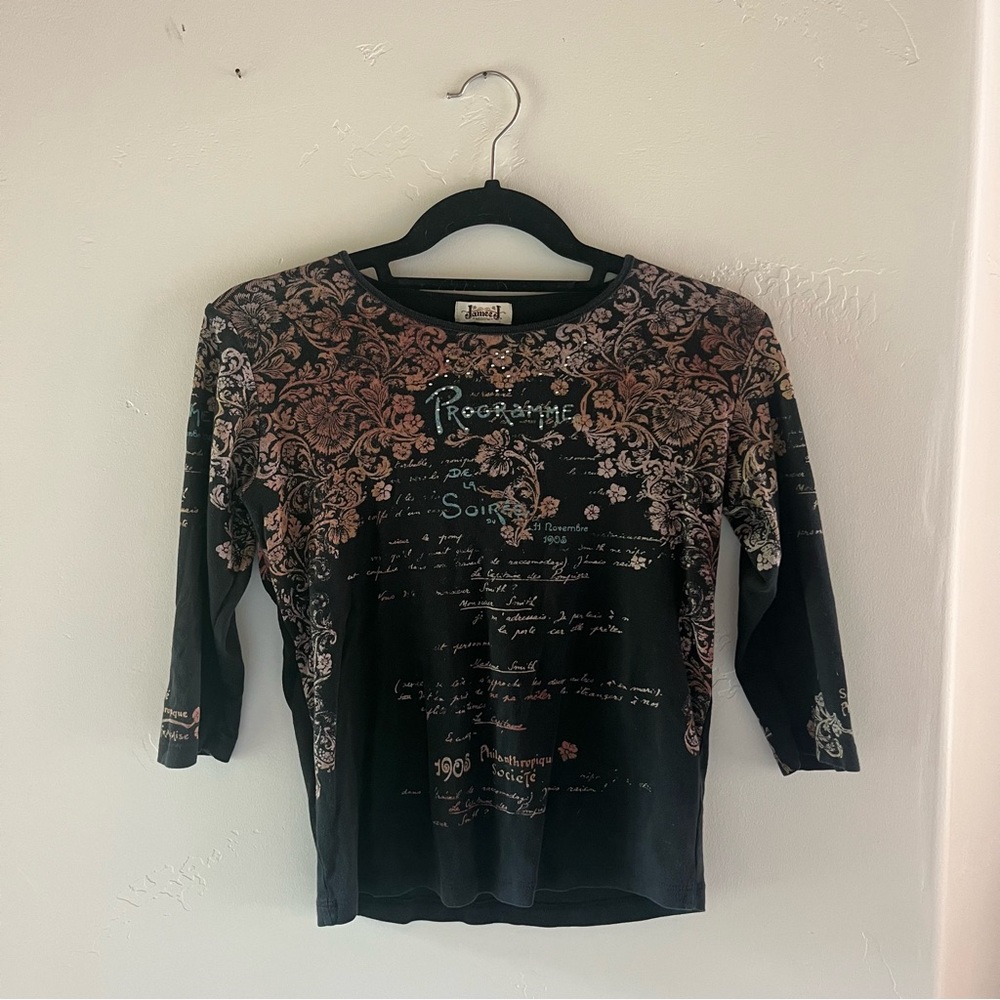 Print half sleeve top